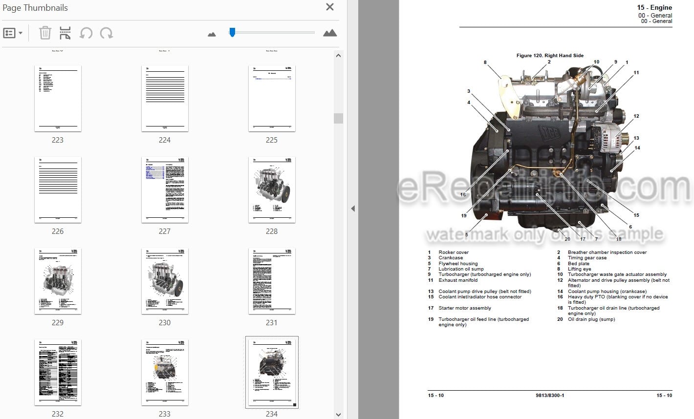 Photo 3 - JCB 530-110 530-70 Loadall Service Manual Telescopic Handler 9813-8300