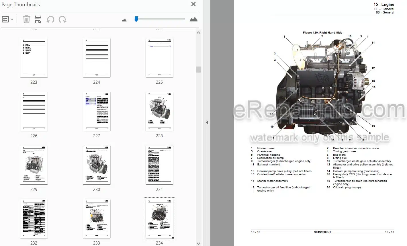 Photo 3 - JCB 530-110 530-70 Loadall Service Manual Telescopic Handler 9813-8300