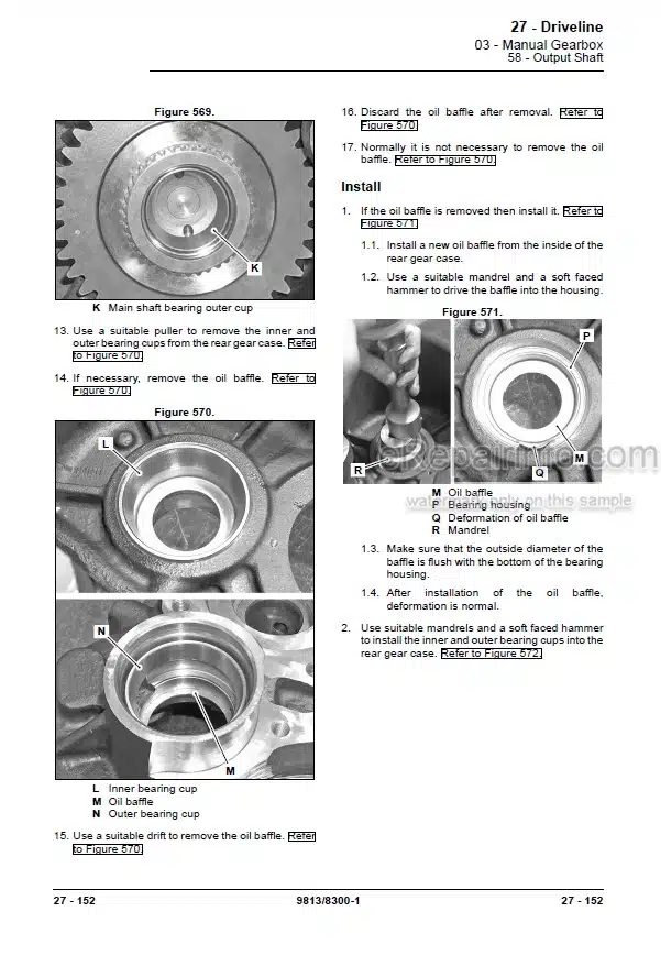Photo 6 - JCB 530-110 530-70 Loadall Service Manual Telescopic Handler 9813-8300
