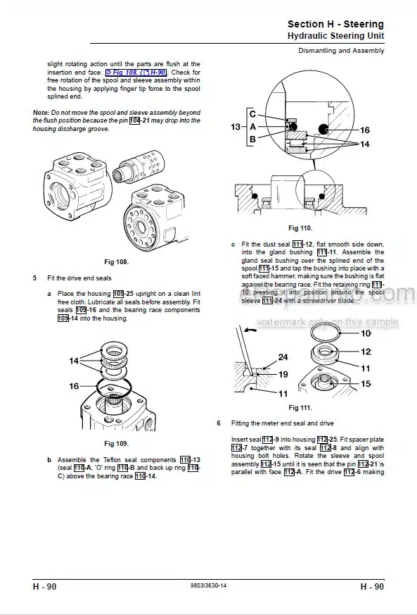 Photo 1 - JCB 530-70 532-120 533-105 535-60 535-95 535-125 535-140 537-135 540-70 540-140 540-170 Loadall Service Manual Telescopic Handler 9803-3630
