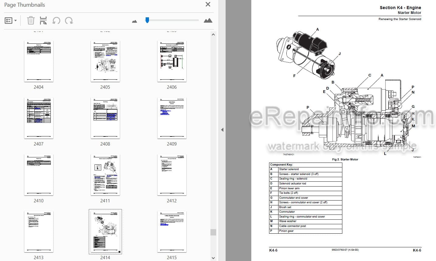 Photo 4 - JCB 531-70 535-95 536-60 541-70 533-105 536-70 526-56 531-Т70 541-Т70 536-Т60 535-Т95 536-Т70 Service Manual Telescopic Handler 9803-3760