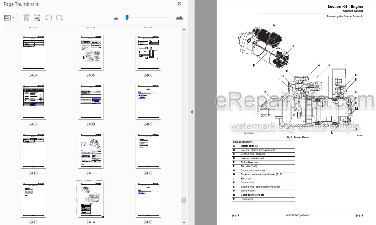 Photo 4 - JCB 531-70 535-95 536-60 541-70 533-105 536-70 526-56 531-Т70 541-Т70 536-Т60 535-Т95 536-Т70 Service Manual Telescopic Handler 9803-3760