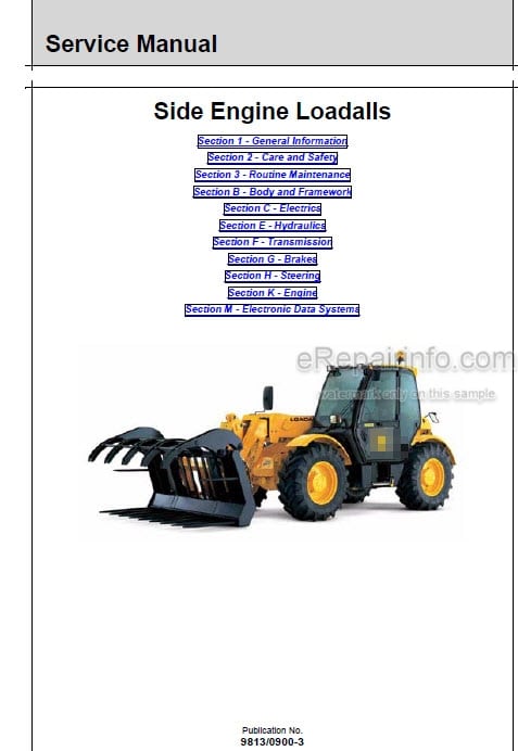 Photo 4 - JCB 536-60 536-70 536-T60 536-T70 531-70 535-95 541-70 533-105 526-56 550-80 531-T70 541-T70 535-T95 550-T80 Service Manual Telescopic Handler 9813-0900