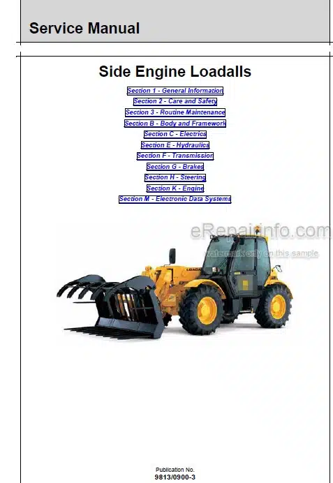 Photo 4 - JCB 536-60 536-70 536-T60 536-T70 531-70 535-95 541-70 533-105 526-56 550-80 531-T70 541-T70 535-T95 550-T80 Service Manual Telescopic Handler 9813-0900