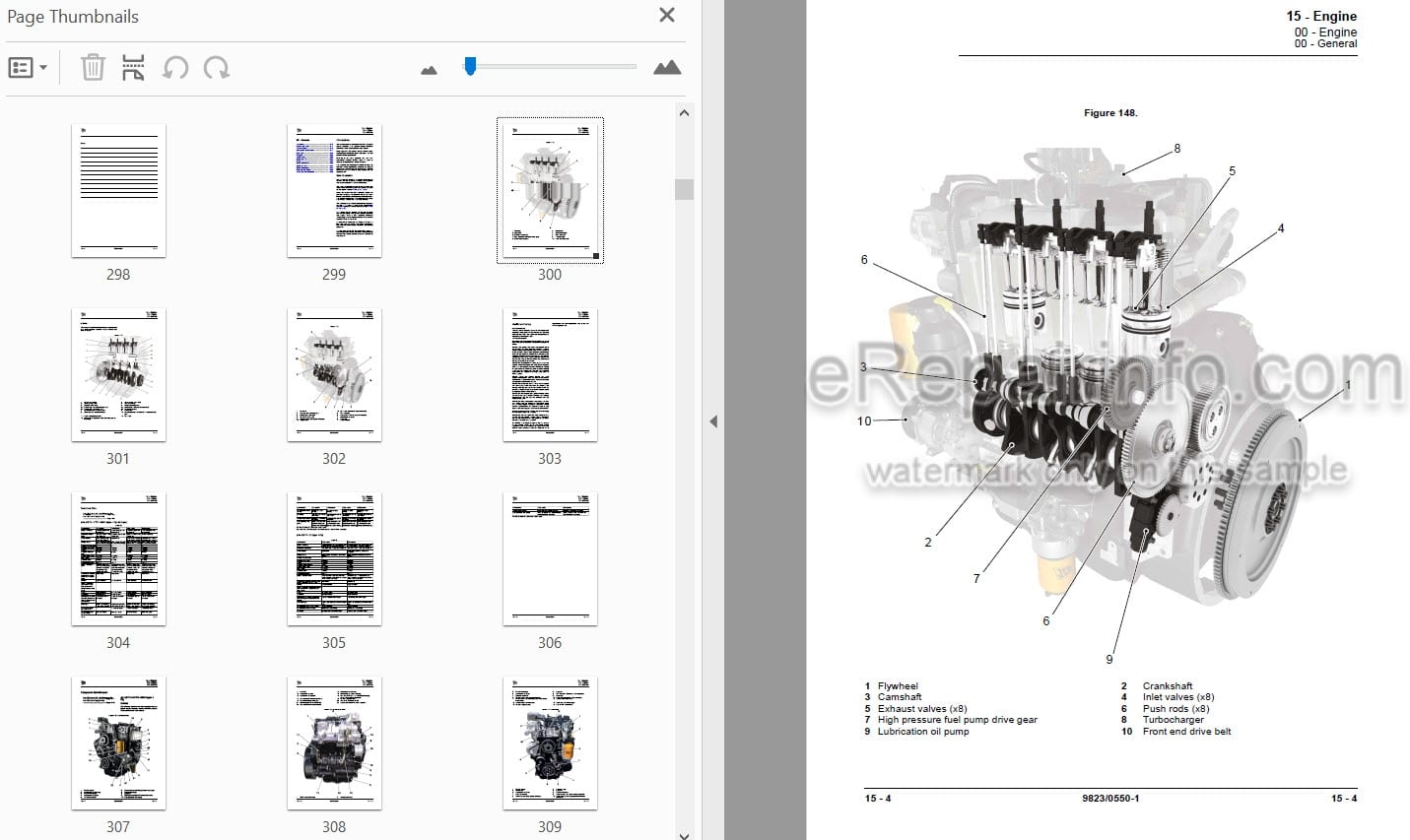 Photo 4 - JCB 531-70 535-95 536-70 536-70LP 541-70 550-80 560-80 536-60 Loadall Service Manual Telescopic Handler 9823-0550