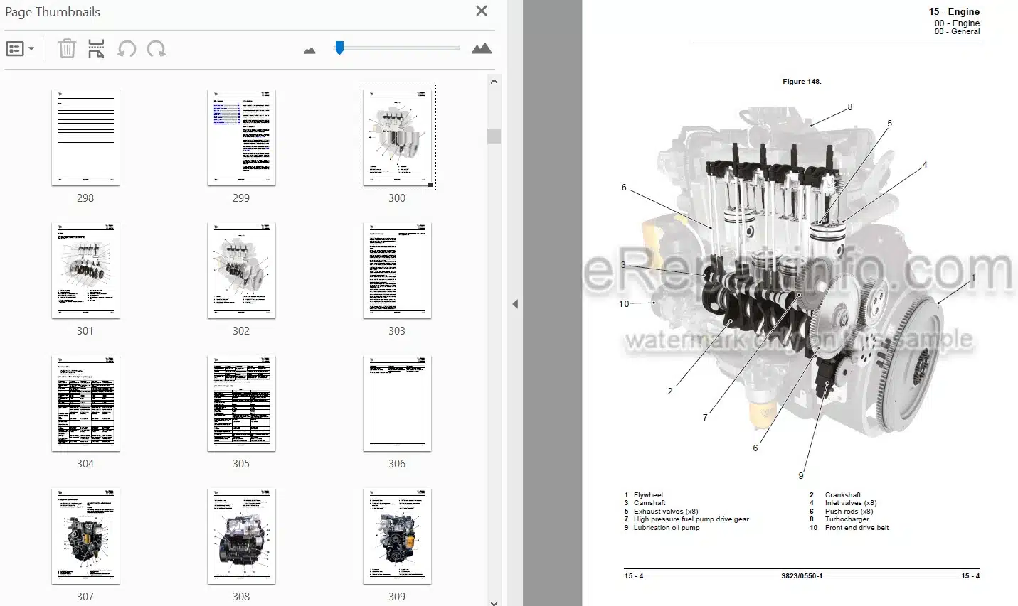 Photo 4 - JCB 531-70 535-95 536-70 536-70LP 541-70 550-80 560-80 536-60 Loadall Service Manual Telescopic Handler 9823-0550