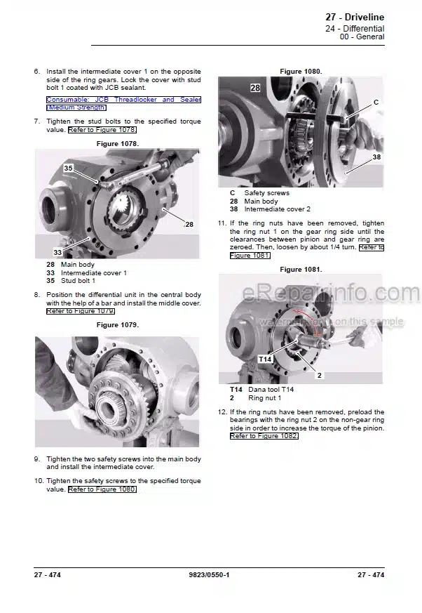 Photo 2 - JCB 531-70 535-95 536-70 536-70LP 541-70 550-80 560-80 536-60 Loadall Service Manual Telescopic Handler 9823-0550