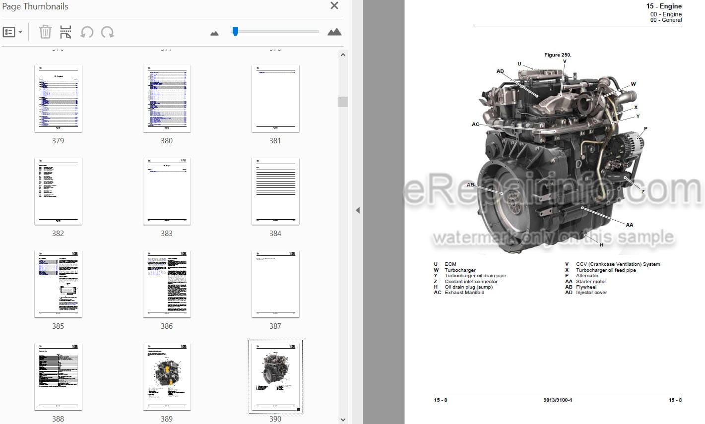 Photo 3 - JCB 533-105 535-v125 540-140 540-170 540-200 540-v140 540-v180 550-140 550-170 Loadall Service Manual Teelscopic Handler
