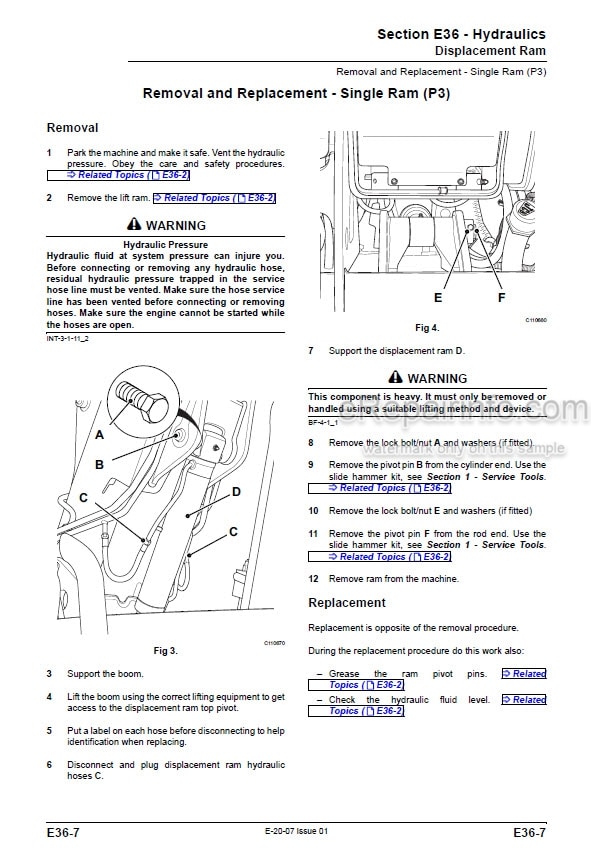 Photo 6 - JCB 540-140 540-200 540-170 535-125 Hi Viz 535-140 Hi Viz Service Manual Telescopic Handler 9813-0950