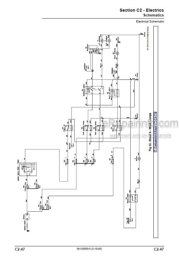 Photo 5 - JCB 540-140 540-200 540-170 535-125 Hi Viz 535-140 Hi Viz Service Manual Telescopic Handler 9813-0950