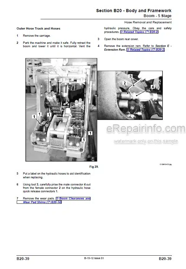Photo 6 - JCB 540-140 540-200 540-170 535-125 Hi Viz 535-140 Hi Viz Service Manual Telescopic Handler 9813-0950