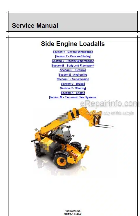 Photo 5 - JCB 540-170 540-140 535-125 Hi Viz 535-140 Hi Viz Service Manual Telescopic Handler 9813-1450