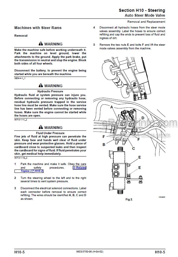Photo 3 - JCB 540-170 550-140 540-140 550-170 535-125 Hi Viz 535-140 Hi Viz Service Manual Telescopic Handler 9803-3750