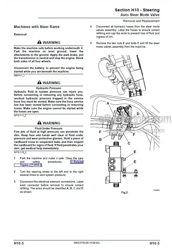 Photo 3 - JCB 540-170 550-140 540-140 550-170 535-125 Hi Viz 535-140 Hi Viz Service Manual Telescopic Handler 9803-3750