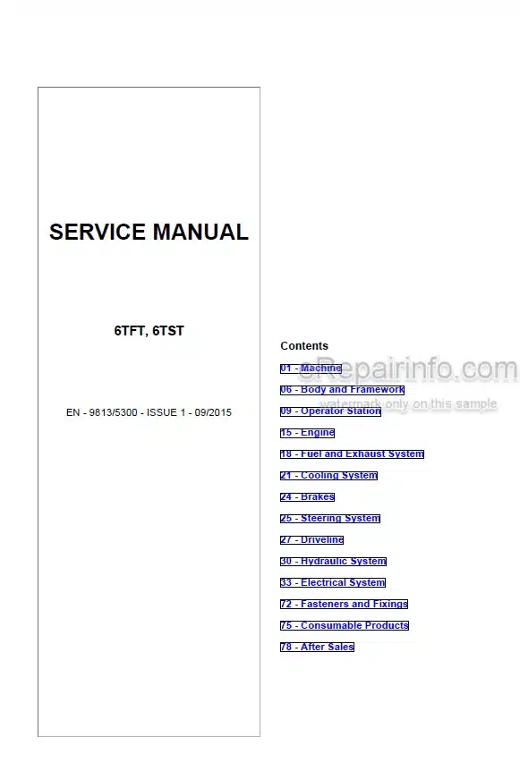 Photo 5 - JCB 6TFT 6TST Service Manual Dumper 9813-5300