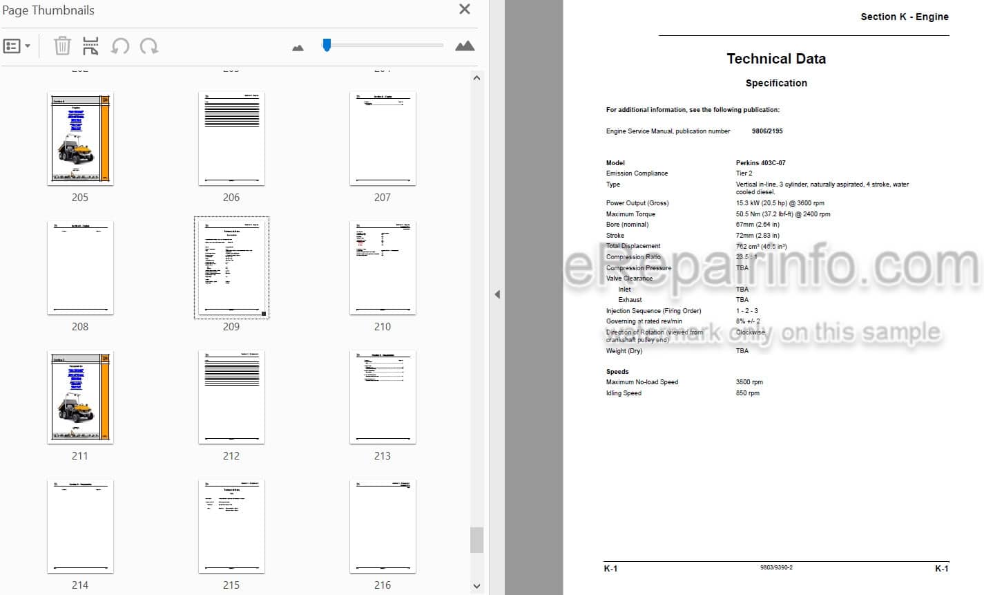 Photo 4 - JCB 6X4 Groundhog Service Manual Machine 9803-9390