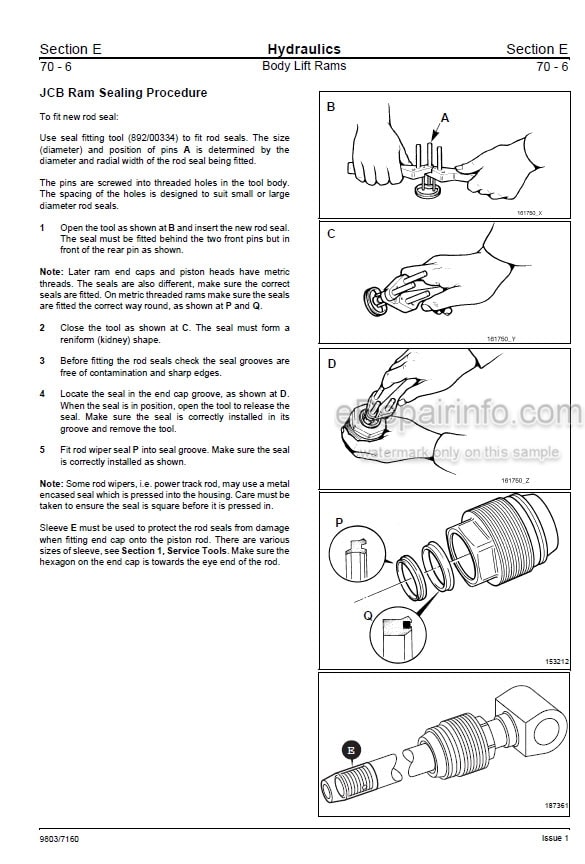 Photo 14 - JCB 714 718 Service Manual Articulated Dump Truck 9803-7160