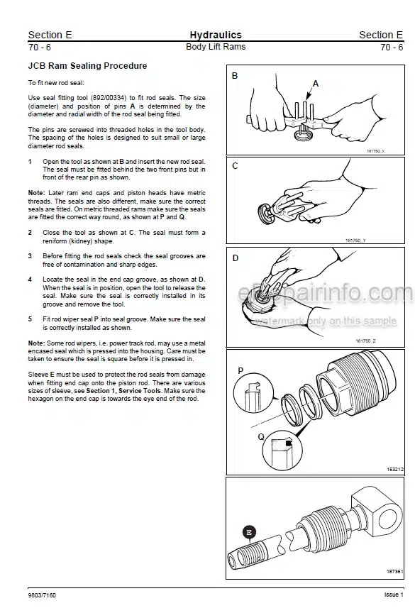 Photo 9 - JCB 714 718 Service Manual Articulated Dump Truck 9803-7160