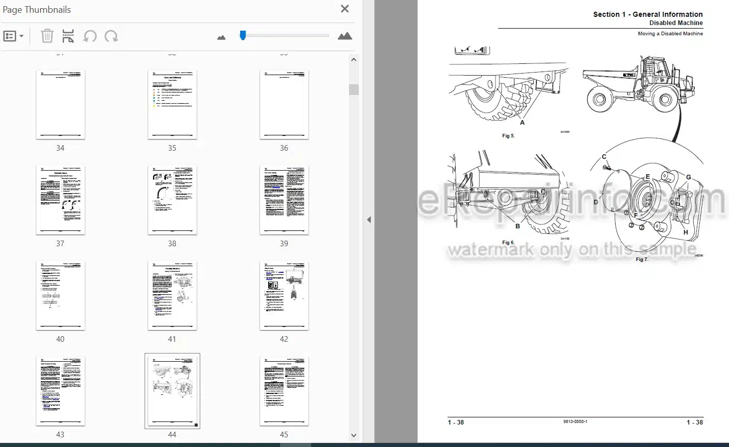 Photo 3 - JCB 714 718 Service Manual Articulated Dump Truck 9813-0550