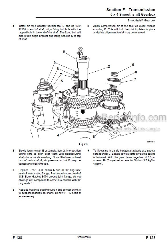 Photo 3 - JCB 7170 7200 7230 P-Tronic Fastrac Service Manual Tractor 9803-8060