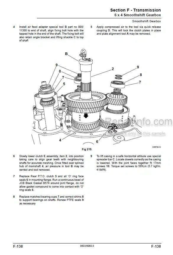Photo 3 - JCB 7170 7200 7230 P-Tronic Fastrac Service Manual Tractor 9803-8060