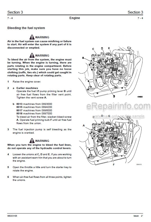 Photo 6 - JCB HM012T HM018T HM026T HM033T HM049T HM054T HM080T HM090T HM120T HM160T HM180T HM200T HM270T HM380T Service Manual Breaker 9813-5850