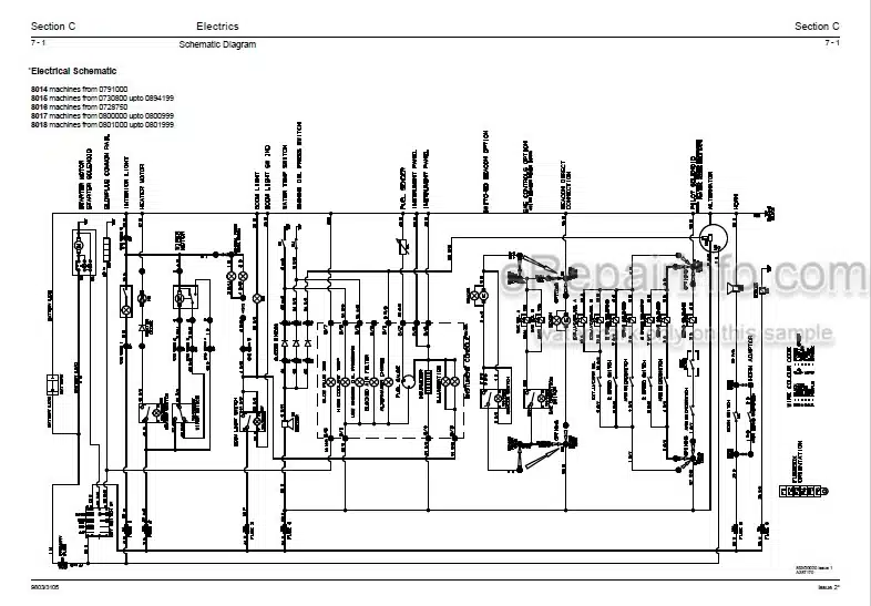 Photo 6 - JCB 8013 8015 8017 8018 801 Gravemaster Service Manual Compact Excavator 9803-3105