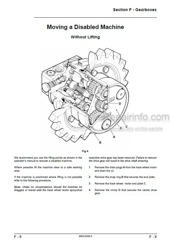 Photo 5 - JCB 8014 8016 8018 8020 Service Manual Compact Excavator 9803-9350