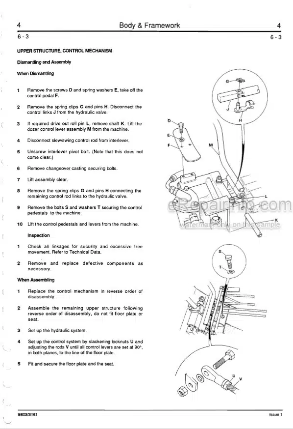 Photo 3 - JCB 801 Service Manual Compact Excavator 9803-3161