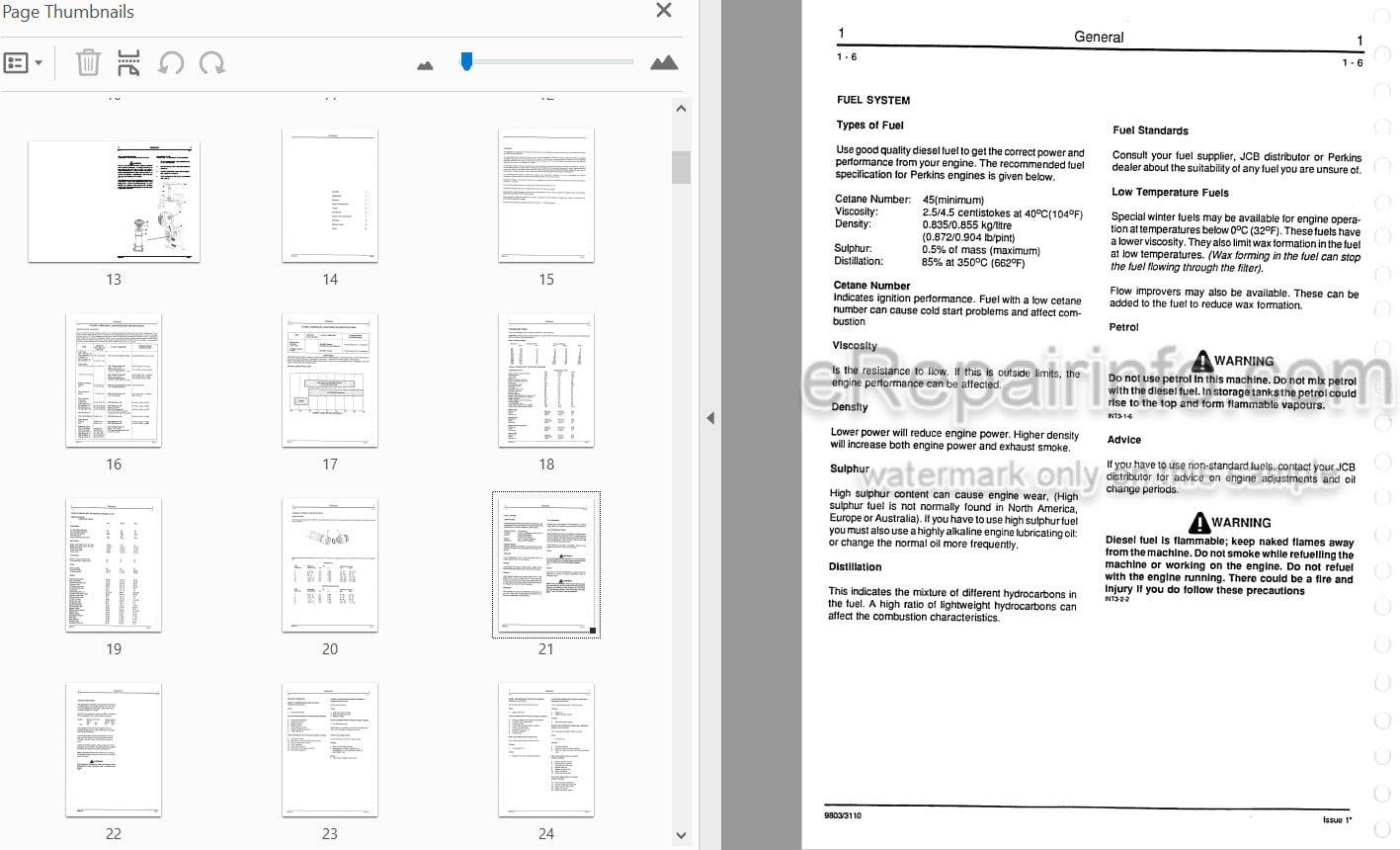 Photo 4 - JCB 802.7 803 804 Service Manual Mini Excavator 9803-3110