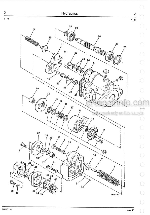 Photo 3 - JCB 802.7 803 804 Service Manual Mini Excavator 9803-3110