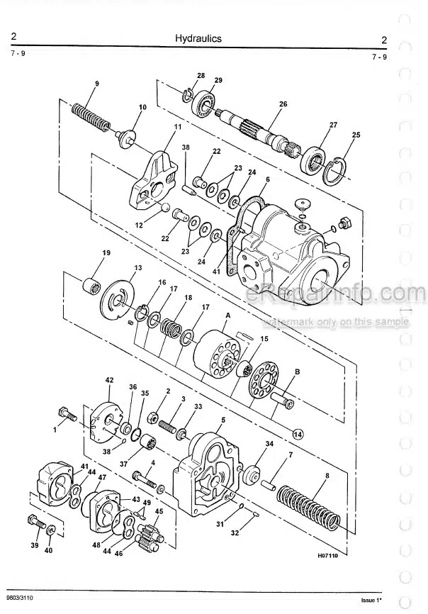 Photo 3 - JCB 802.7 803 804 Service Manual Mini Excavator 9803-3110