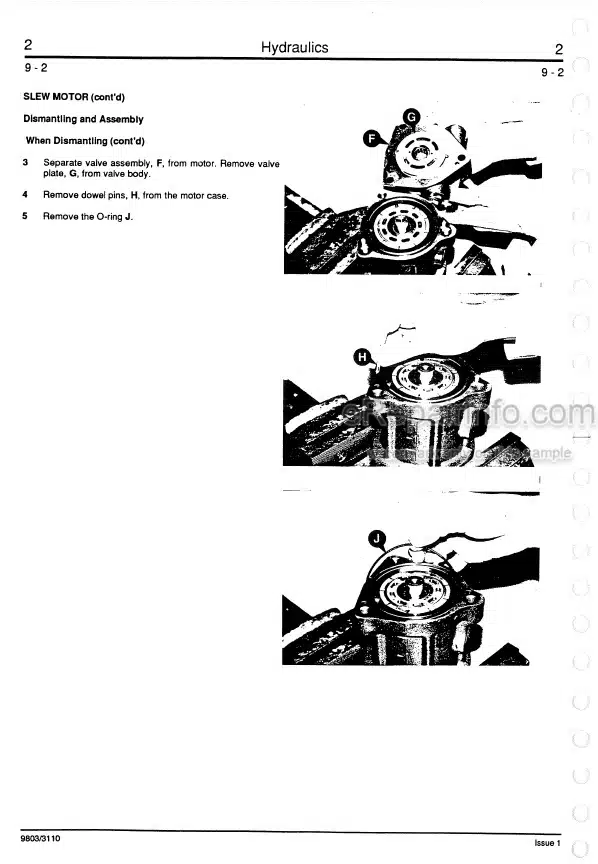 Photo 7 - JCB 802.7 803 804 Super Plus Service Manual Compact Excavator 9803-3145