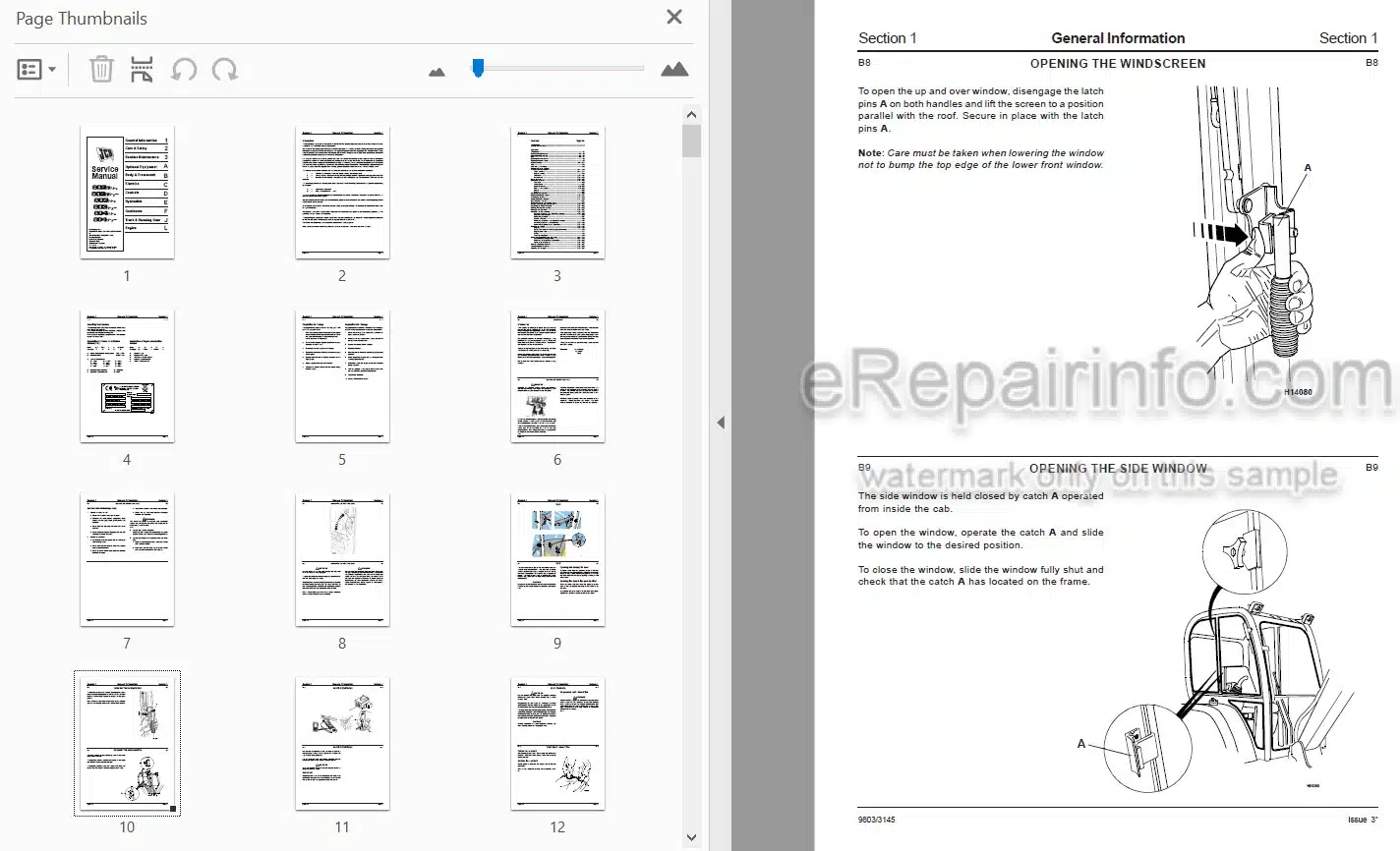 Photo 4 - JCB 802.7 803 804 Super Plus Service Manual Compact Excavator 9803-3145