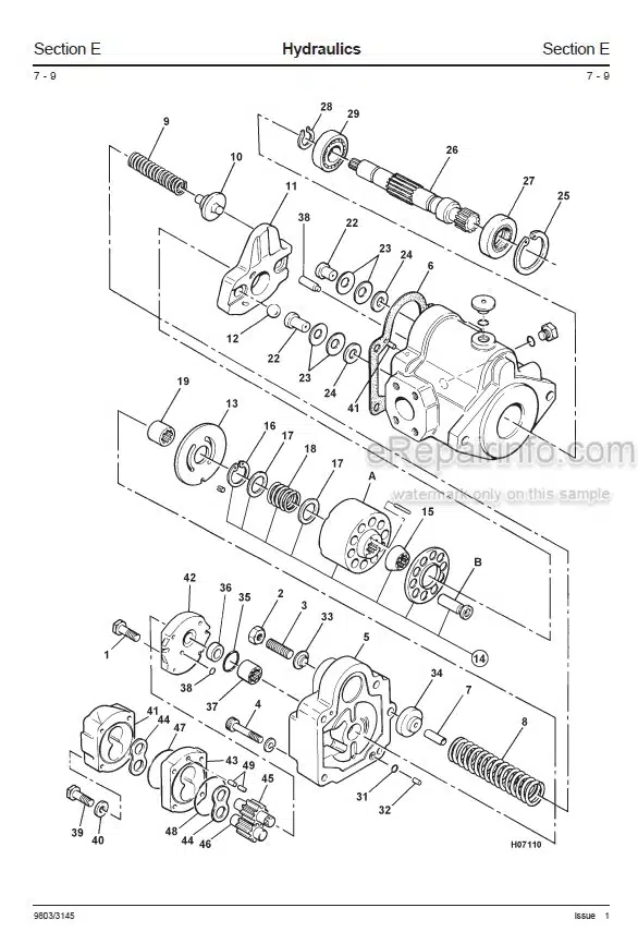 Photo 6 - JCB 802.7 803 804 Super Plus Service Manual Compact Excavator 9803-3145