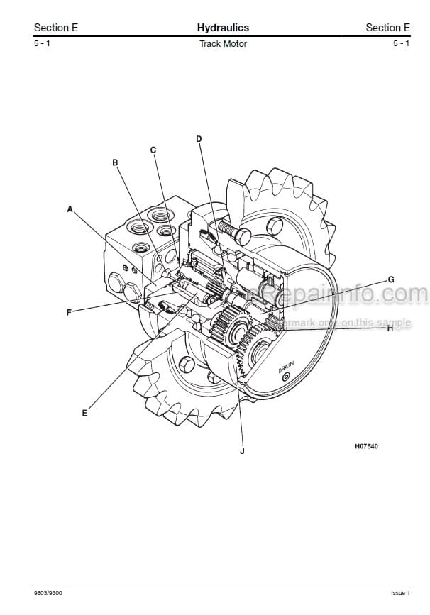 Photo 3 - JCB 8027Z 8032Z Service Manual Compact Excavator 9803-9300