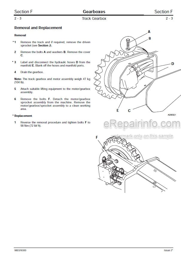 Photo 1 - JCB 8027Z 8032Z Service Manual Compact Excavator 9803-9300