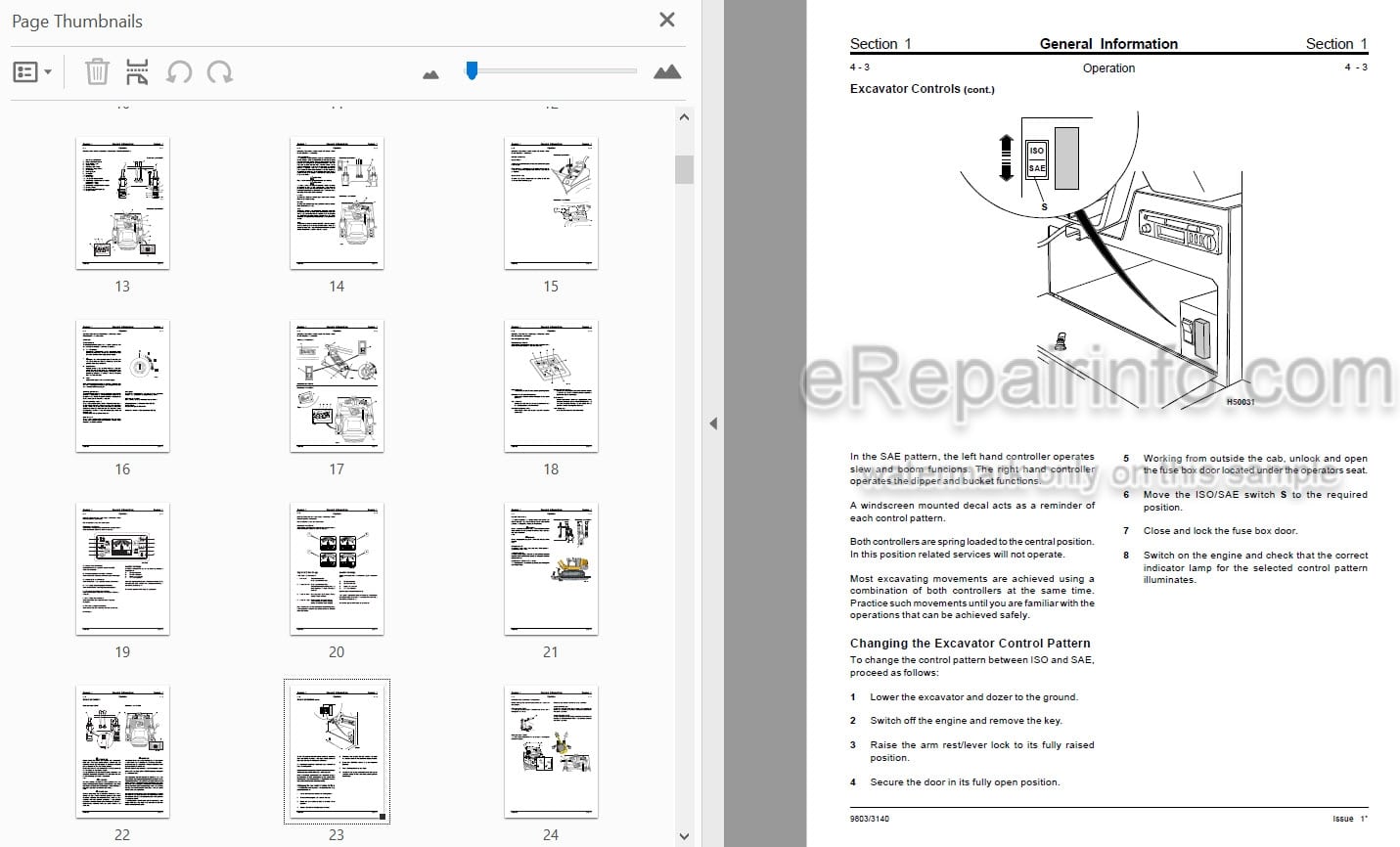 Photo 4 - JCB 802 802.4 802 Super Service Manual Compact Excavator 9803-3140