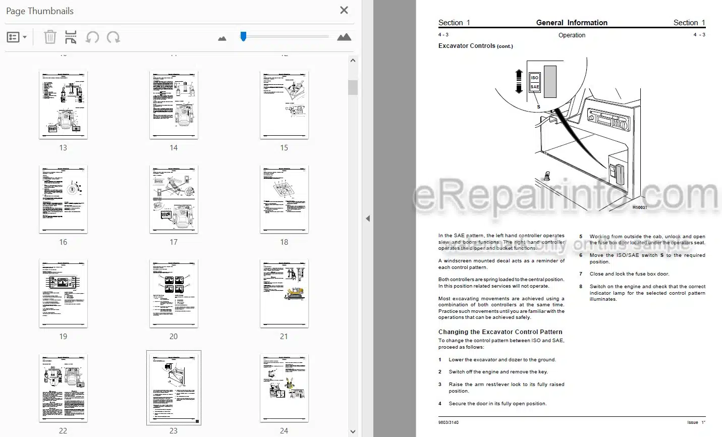 Photo 4 - JCB 802 802.4 802 Super Service Manual Compact Excavator 9803-3140