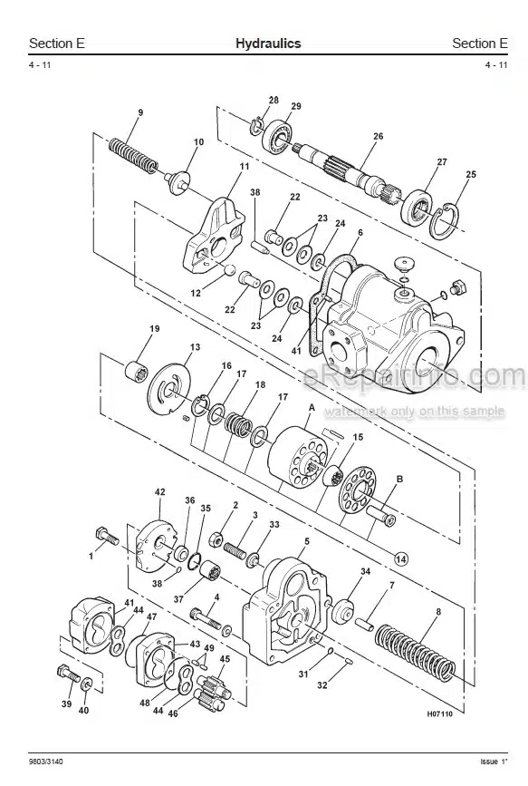 Photo 6 - JCB 802 802.4 802 Super Service Manual Compact Excavator 9803-3140