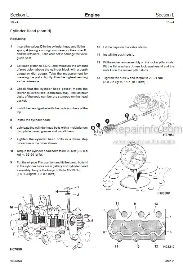 Photo 8 - JCB JZ140ZTS Service Manual Excavator 9803-6530