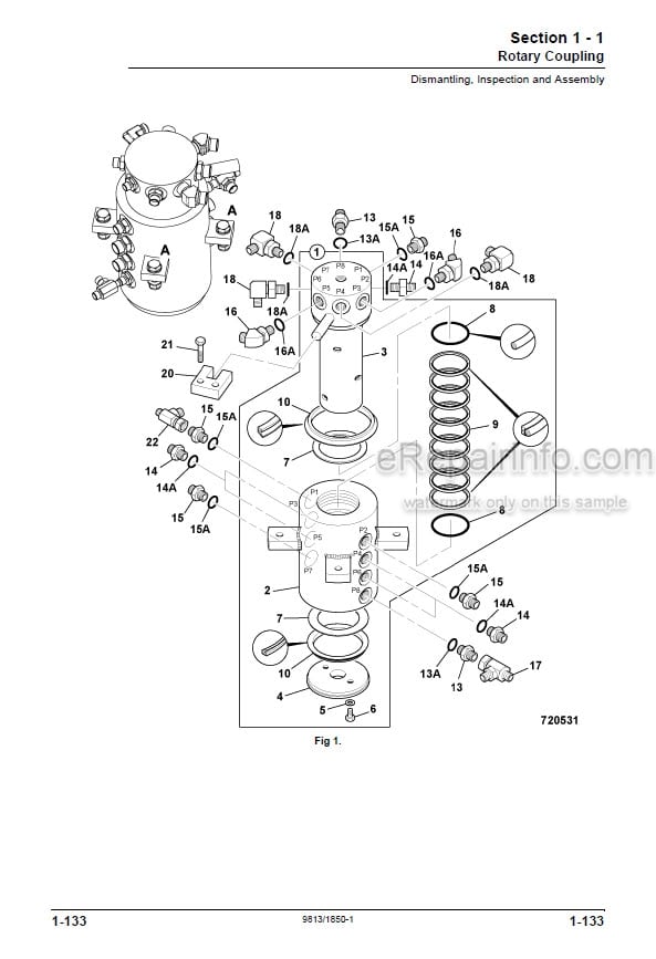 Photo 3 - JCB 8040ZTS 8045ZTS 8050ZTS 8050RTS 8055RTS 8055ZTS Service Manual Compact Excavator 9813-1850