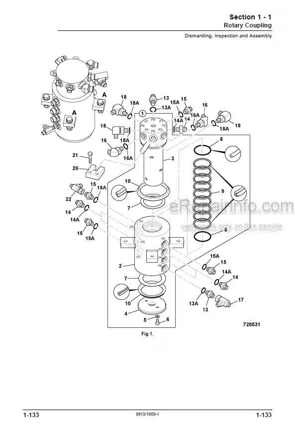 Photo 3 - JCB 8040ZTS 8045ZTS 8050ZTS 8050RTS 8055RTS 8055ZTS Service Manual Compact Excavator 9813-1850