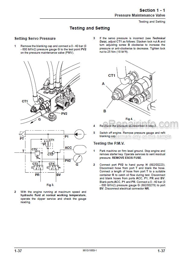 Photo 3 - JCB 8040ZTS 8045ZTS 8050ZTS 8050RTS 8055RTS 8055ZTS Service Manual Compact Excavator 9813-1850