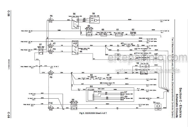 Photo 6 - JCB 8040ZTS 8045ZTS 8050ZTS 8050RTS 8055RTS 8055ZTS Service Manual Compact Excavator 9813-1850