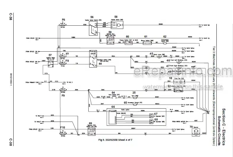 Photo 6 - JCB 8040ZTS 8045ZTS 8050ZTS 8050RTS 8055RTS 8055ZTS Service Manual Compact Excavator 9813-1850