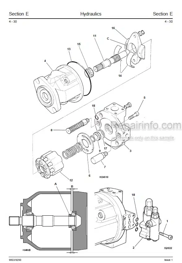 Photo 3 - JCB 8052 8060 Service Manual Compact Excavator 9803-9290