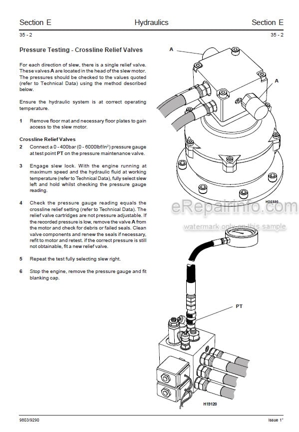 Photo 8 - JCB 8027Z 8032Z Service Manual Compact Excavator 9803-9300