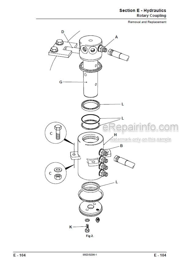 Photo 3 - JCB 8056 Service Manual Compact Excavator 9803-9296