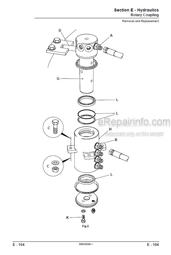 Photo 3 - JCB 8056 Service Manual Compact Excavator 9803-9296